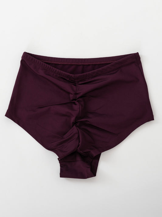 Pantoloncini da pole dance color vino