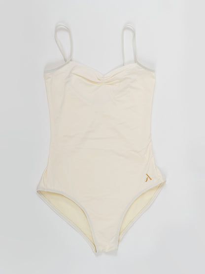 Body da pole dance color bianco con taglio elegante