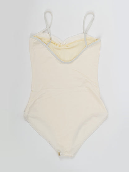 Body da pole dance color bianco con taglio elegante