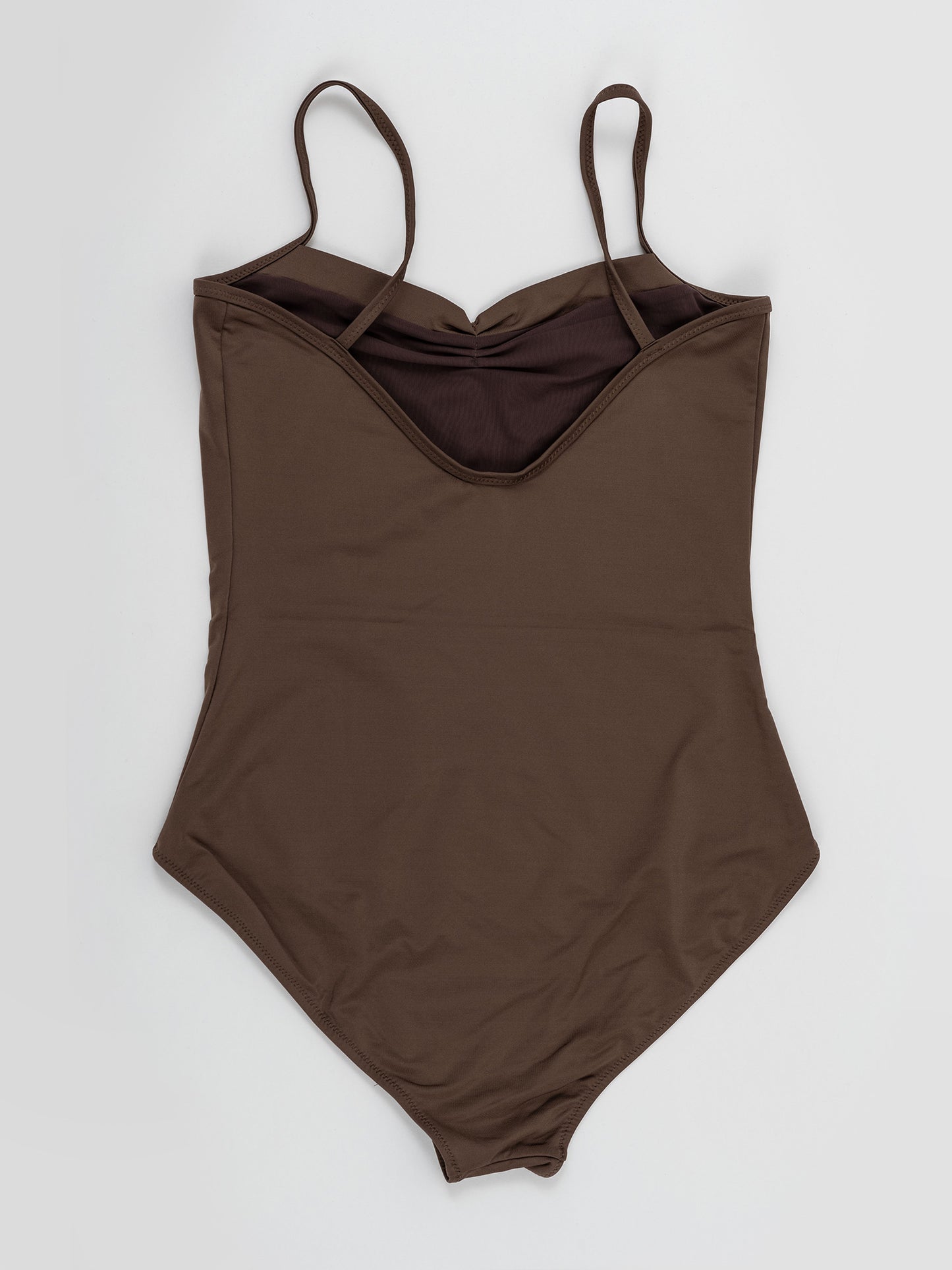Body da pole dance color marrone con taglio elegante