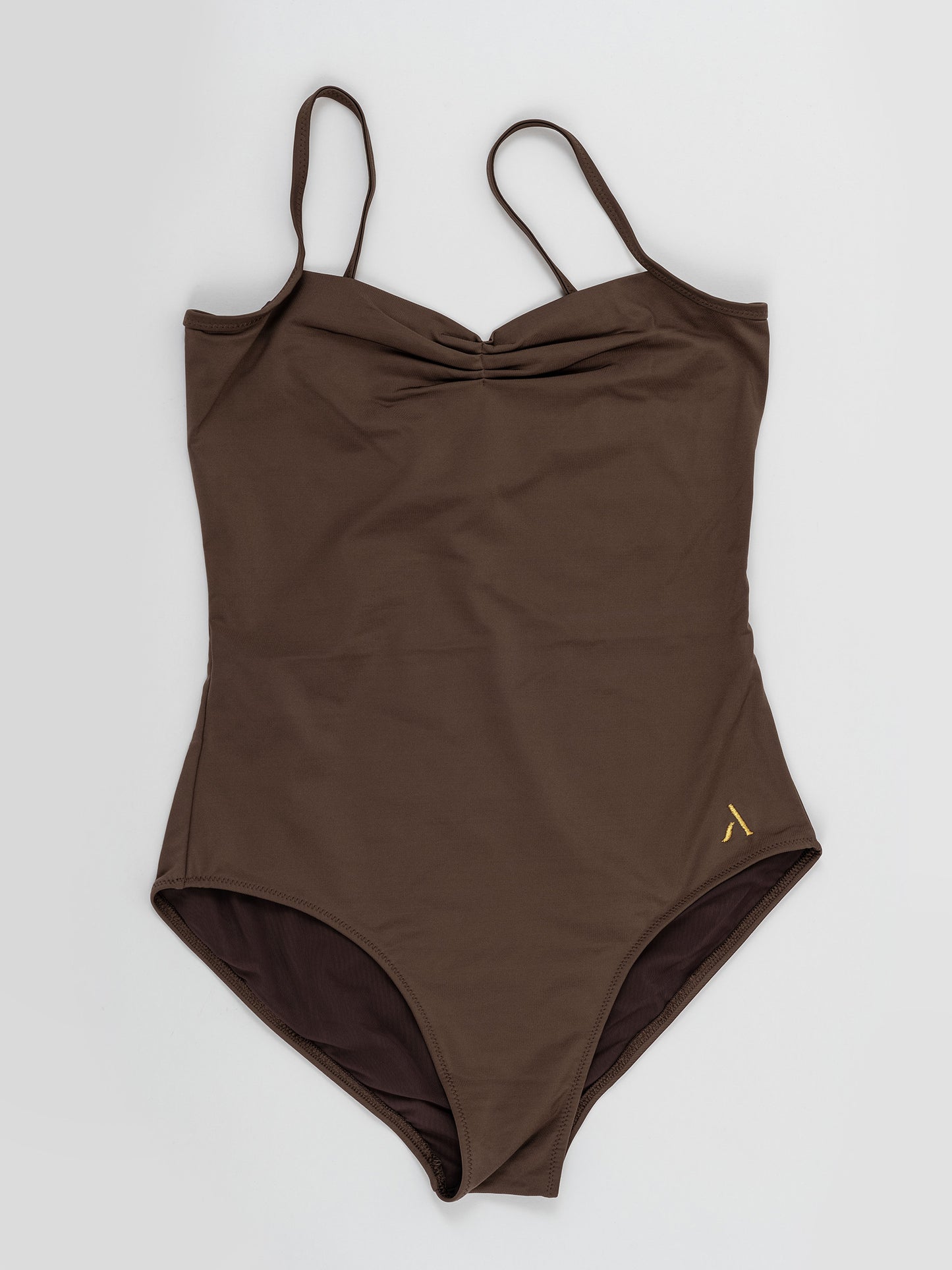 Body da pole dance color marrone con taglio elegante