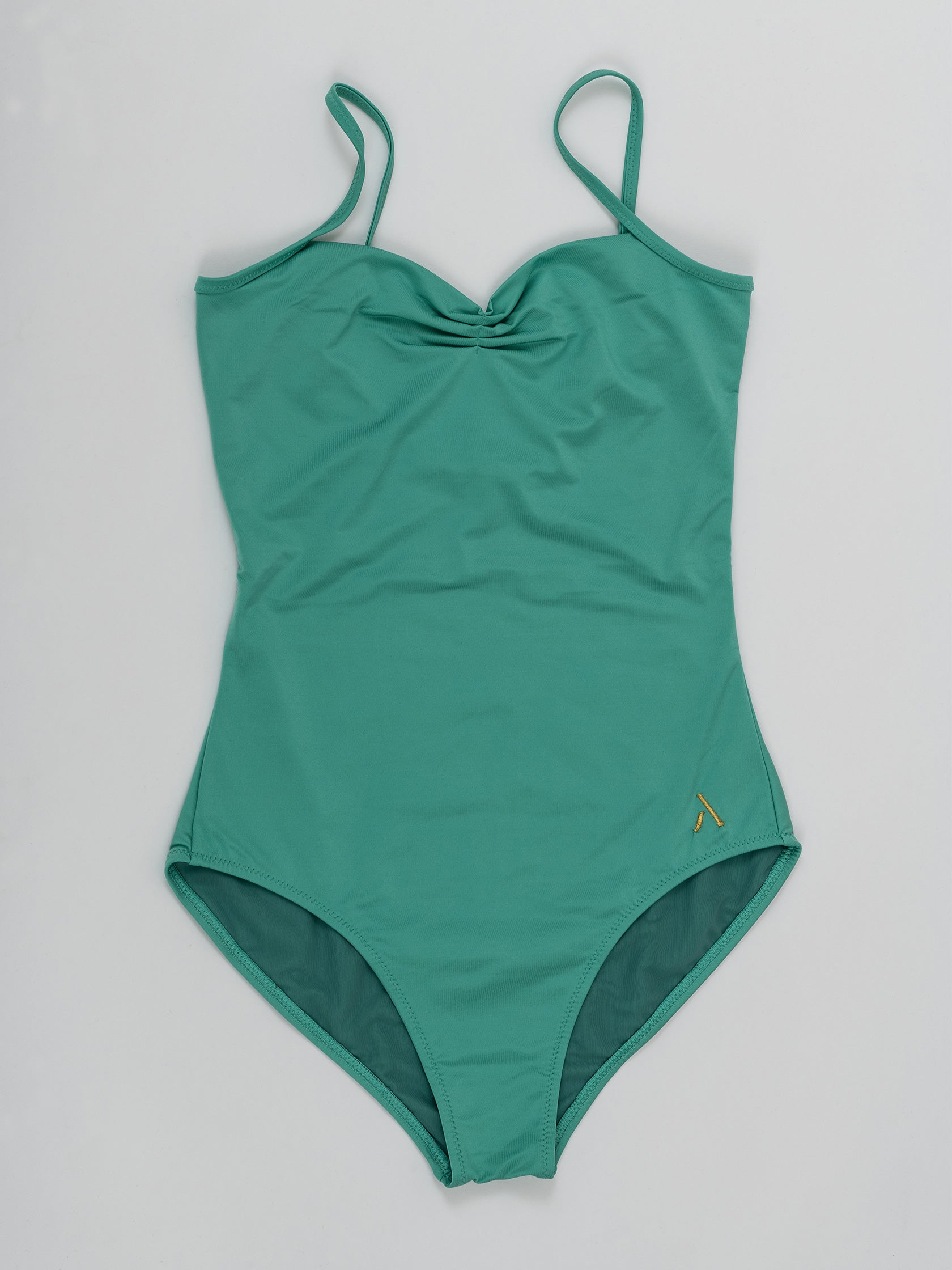 Body da pole dance color verde con taglio elegante