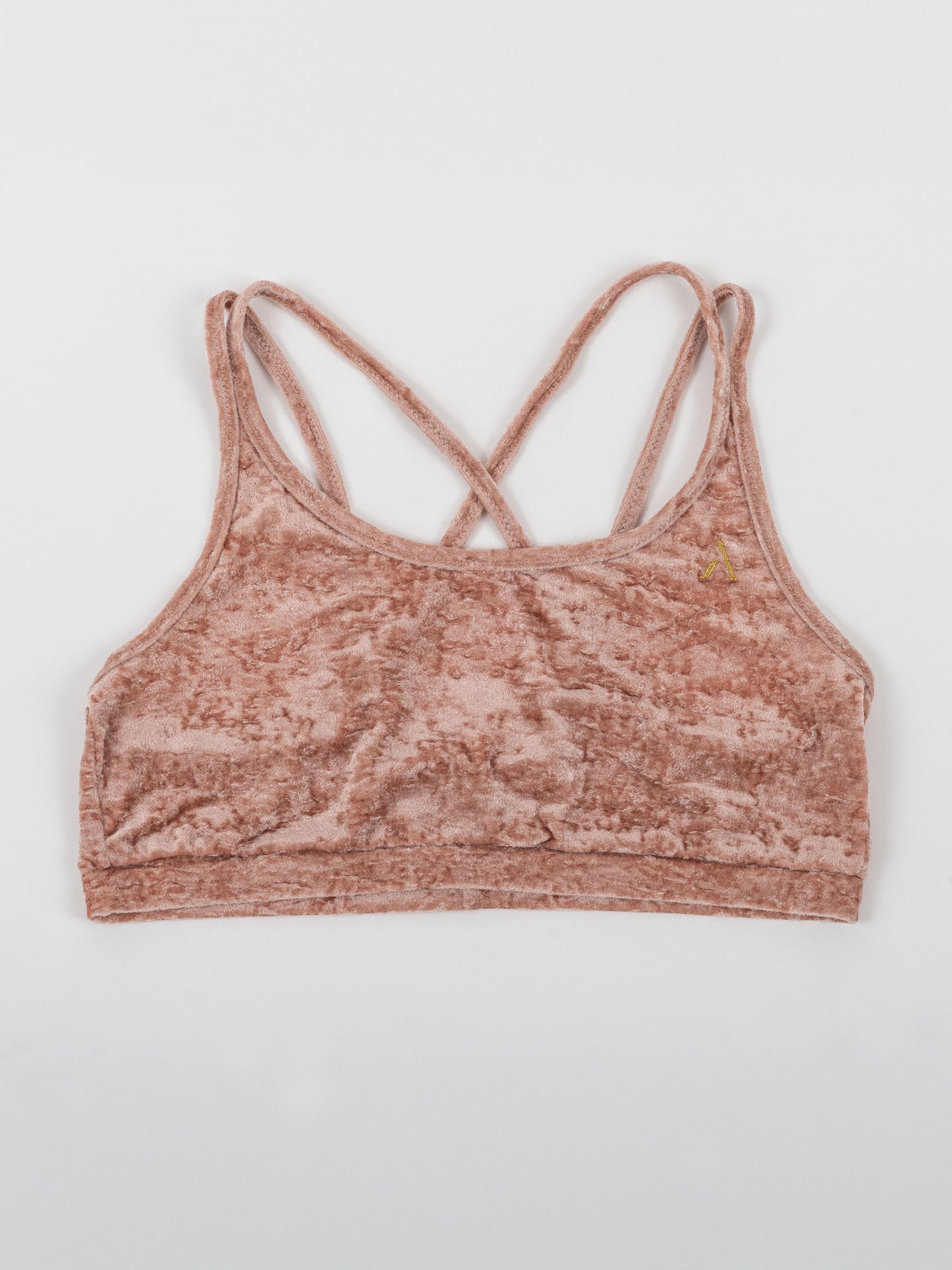 Top da pole dance in velluto rosa, stile lusso