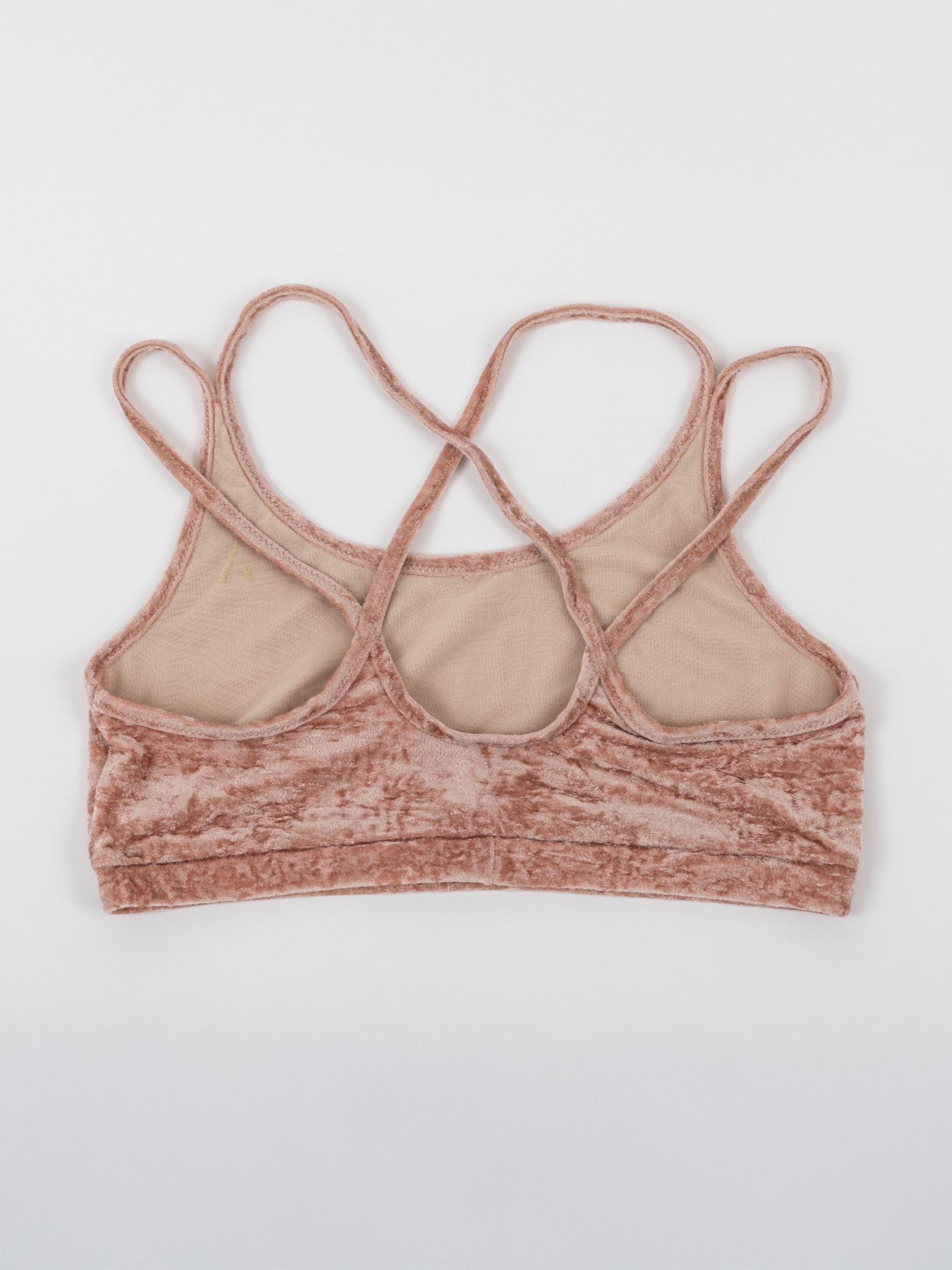 Top da pole dance in velluto rosa, stile lusso