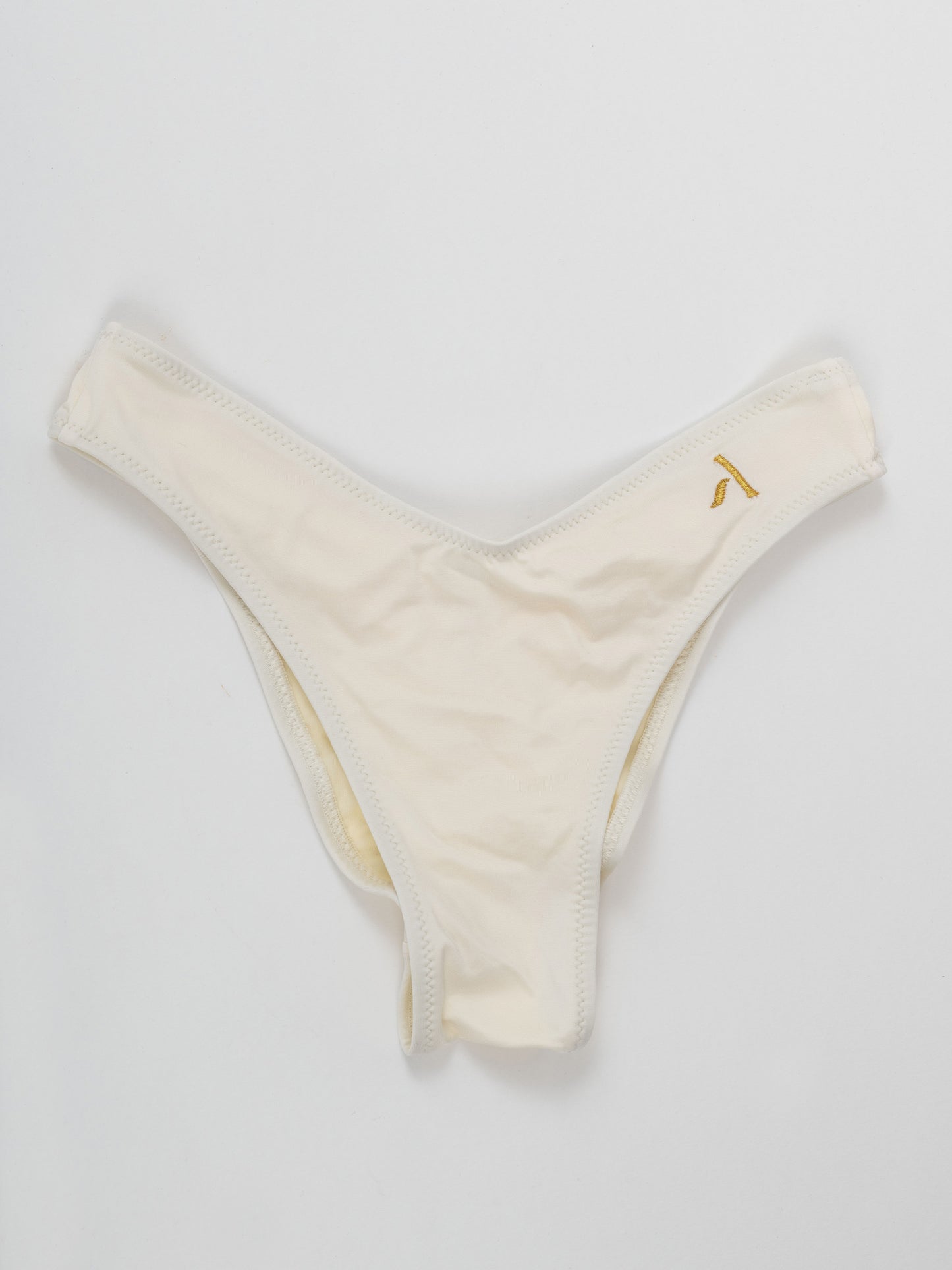 Pantaloncini slip da pole dance bianchi con arricciatura sul retro