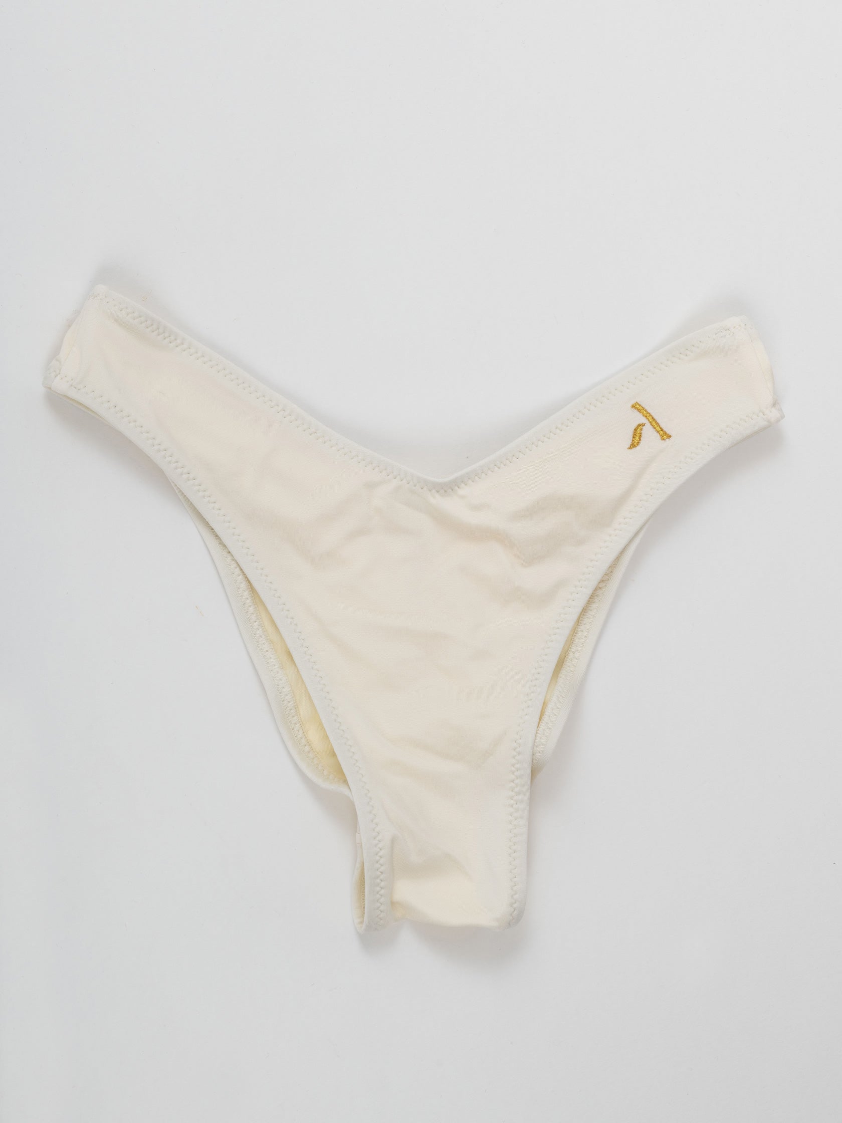 Pantaloncini slip da pole dance bianchi con arricciatura sul retro