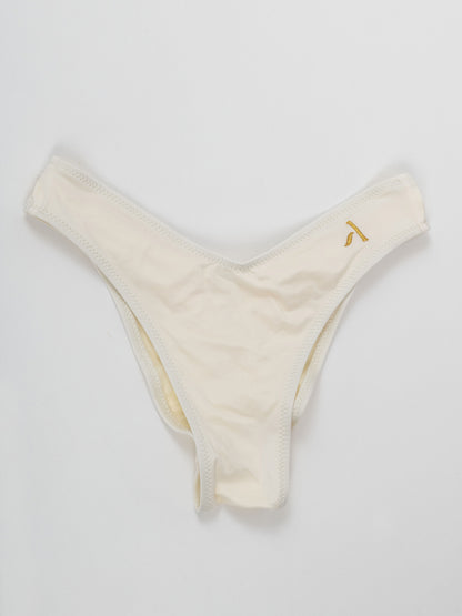 Pantaloncini slip da pole dance bianchi con arricciatura sul retro