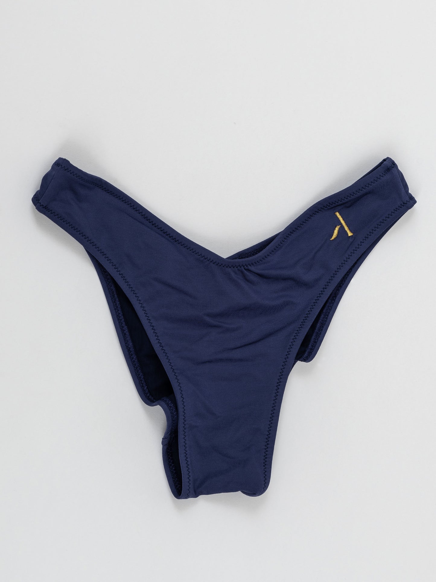 Pantaloncini slip da pole dance blu con arricciatura sul retro