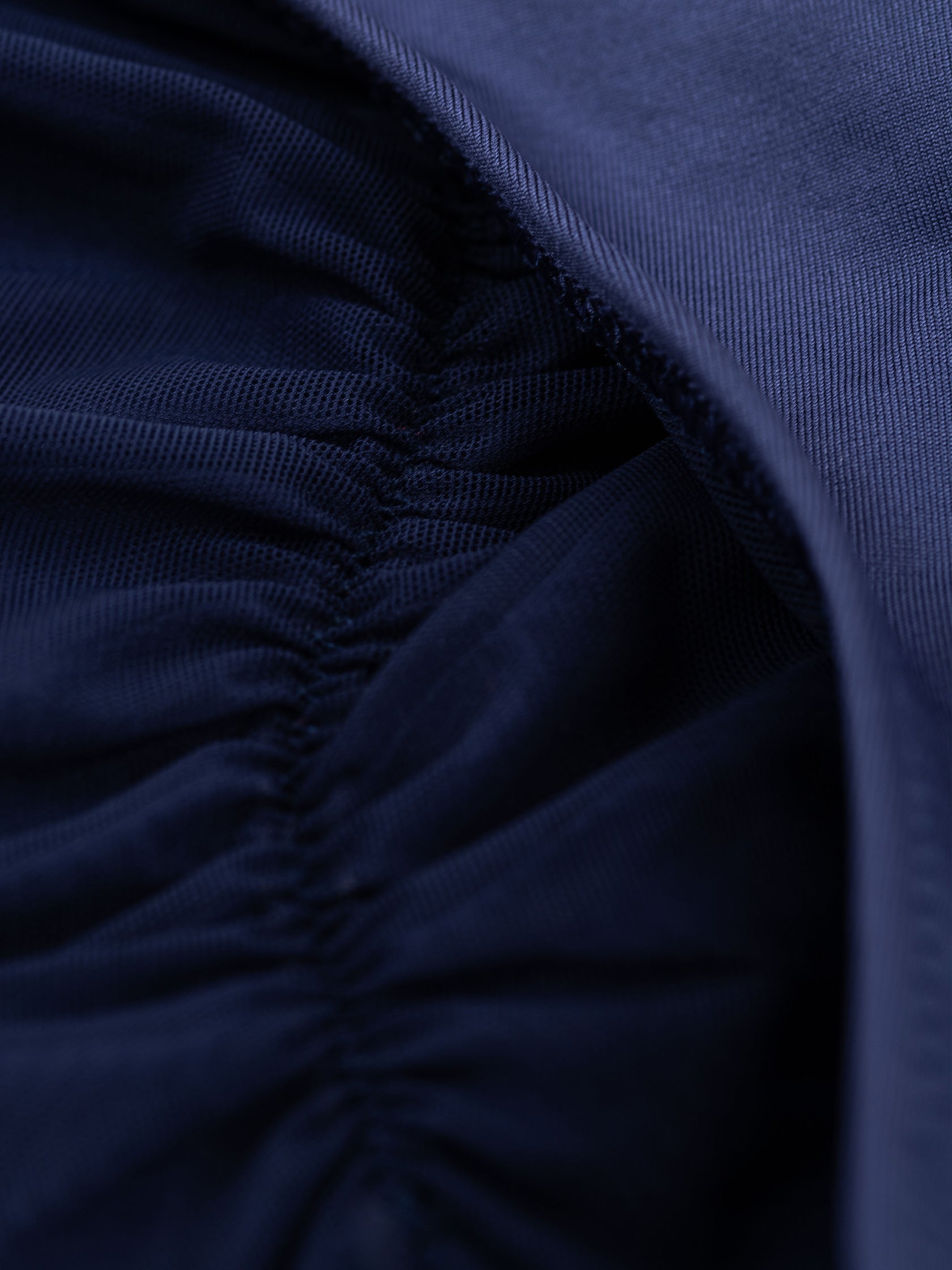 Pantaloncini slip da pole dance blu con arricciatura sul retro