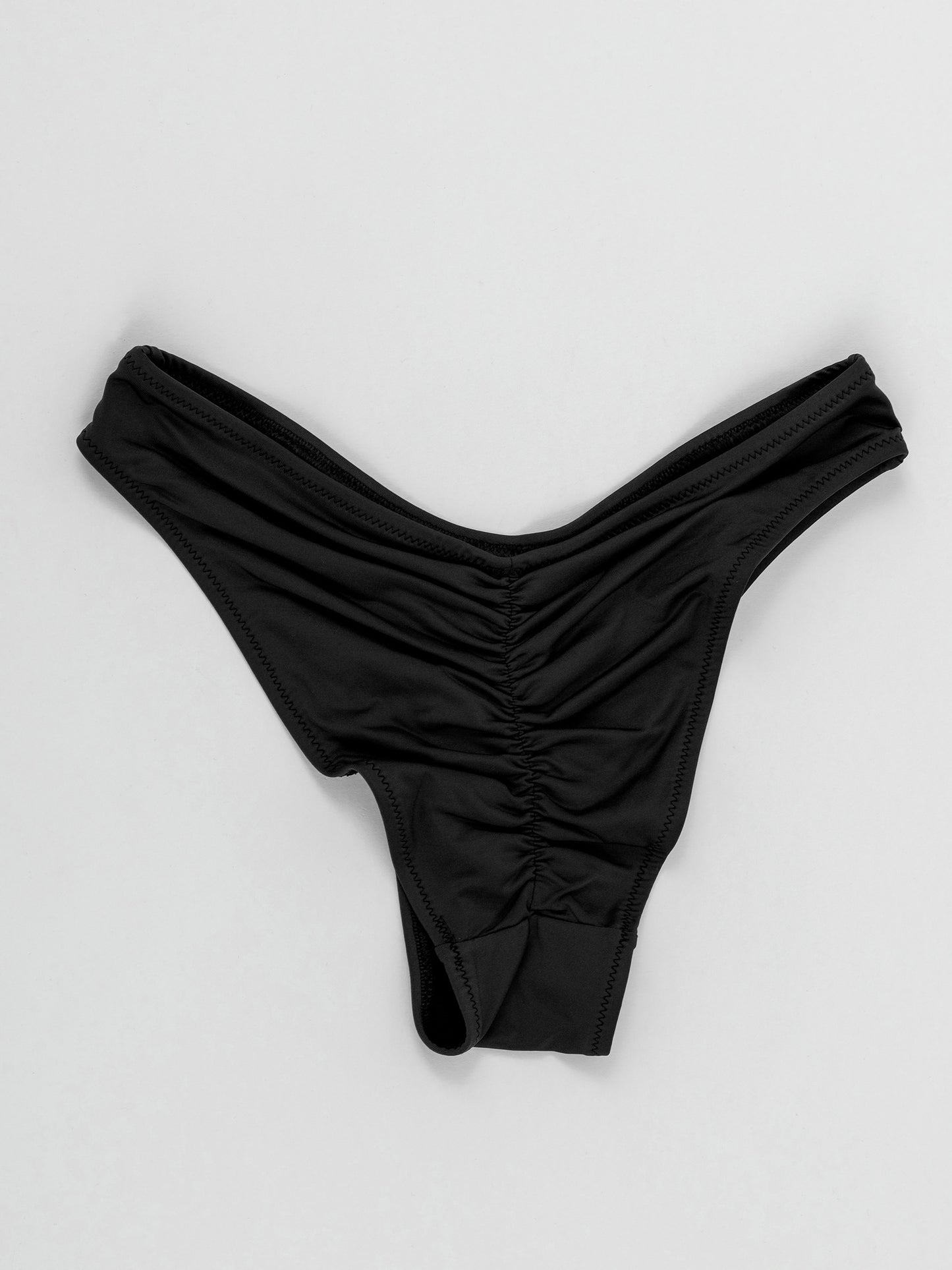 Pantaloncini slip da pole dance con arricciatura sul retro, colore nero 