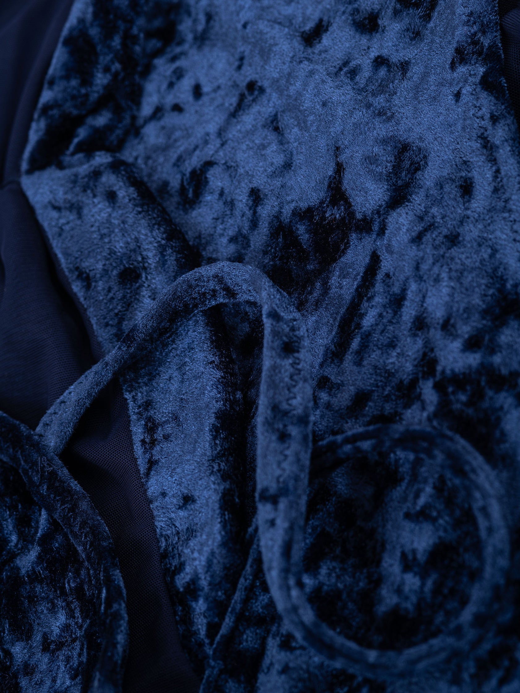 Body da pole dance in velluto blu, stile lusso