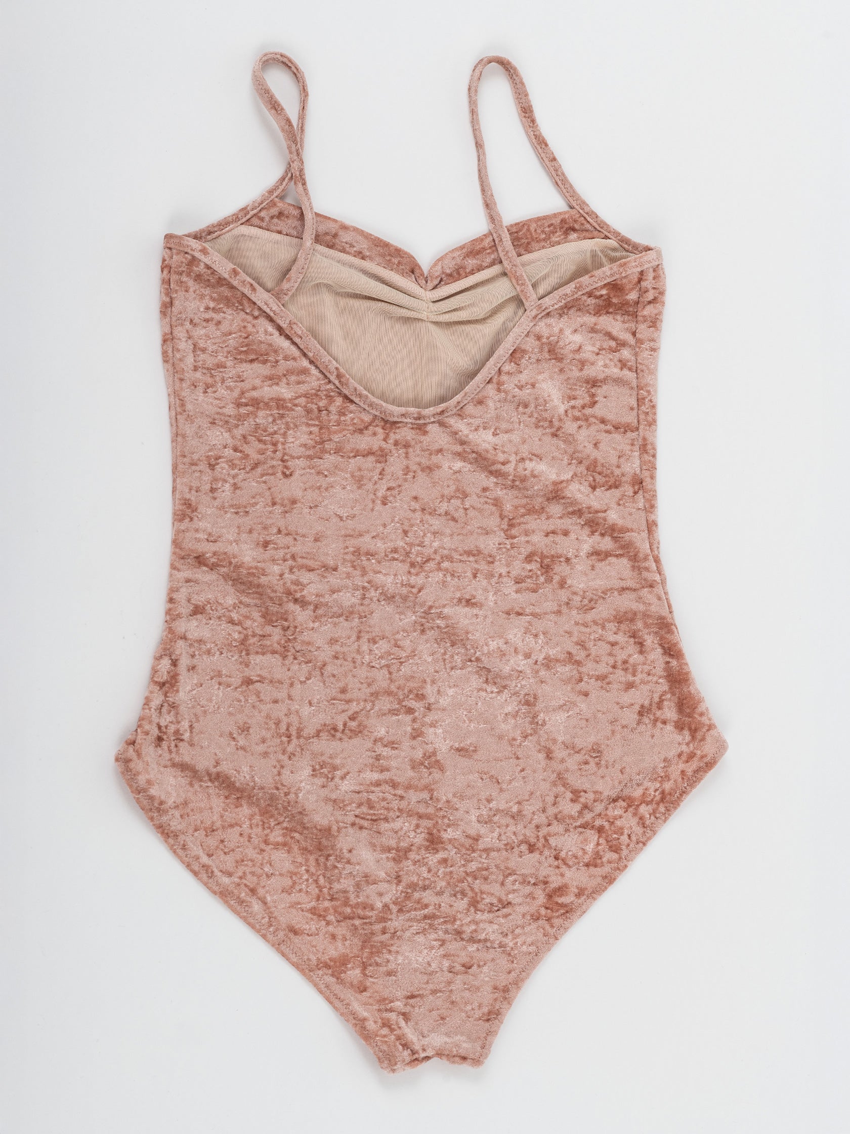 Body da pole dance in velluto rosa, stile lusso