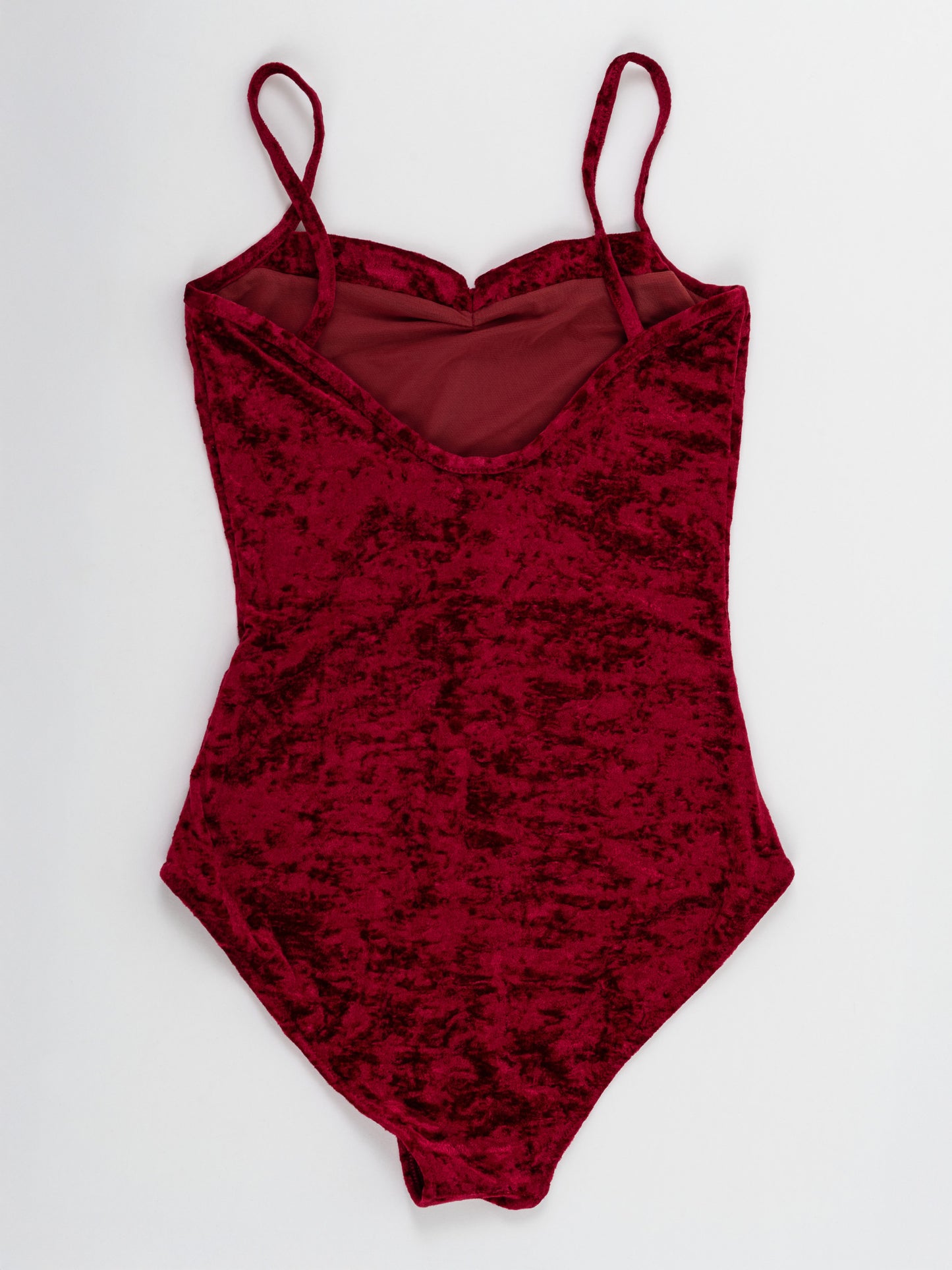 Body da pole dance in velluto rosso, stile lusso