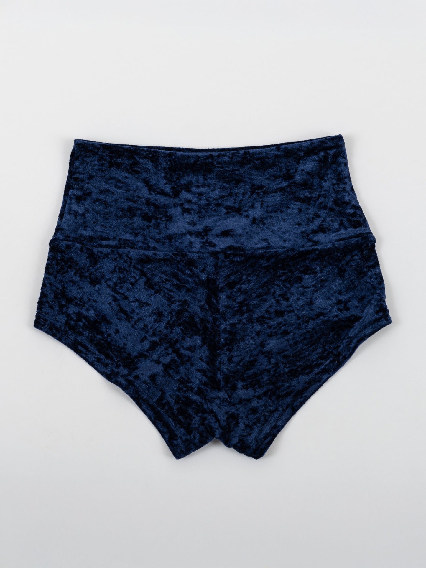 Pantaloncini da pole dance in velluto blu, stile lusso