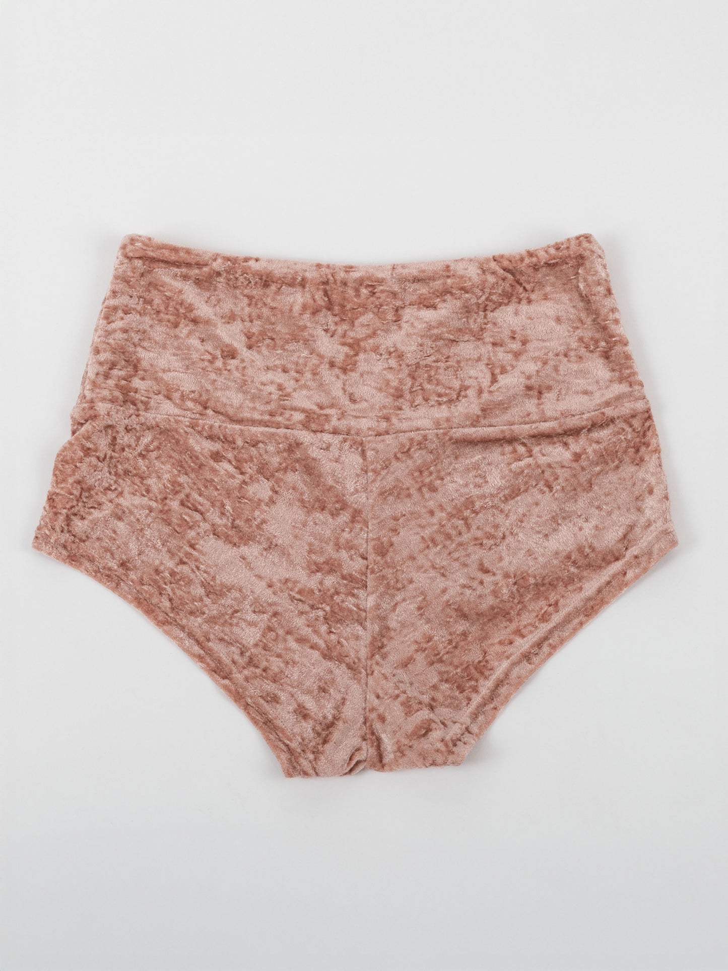 Pantaloncini da pole dance in velluto rosa, stile lusso