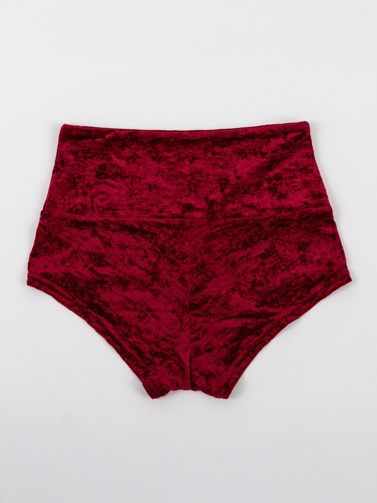 Pantaloncini da pole dance in velluto rosso, stile lusso