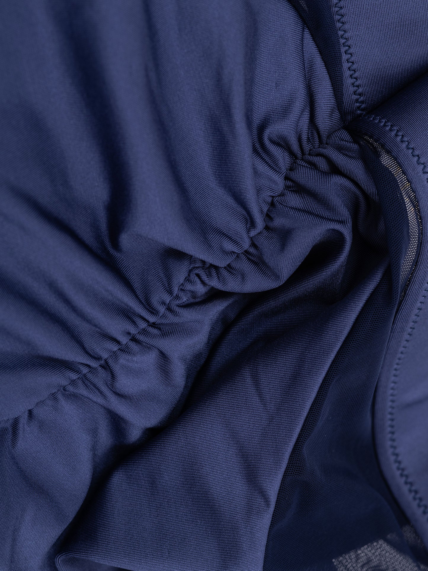 Pantaloncini da pole dance color blu con inserti in rete