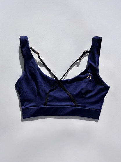 Top da pole dance, colore azzurro