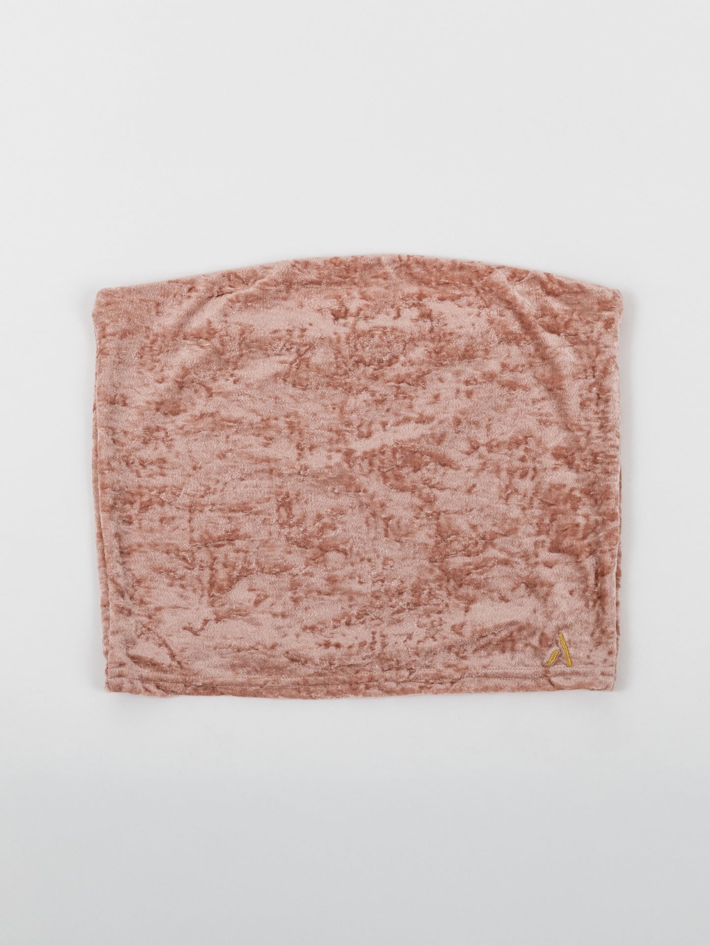 Top a fascia da pole dance in velluto rosa, stile lusso