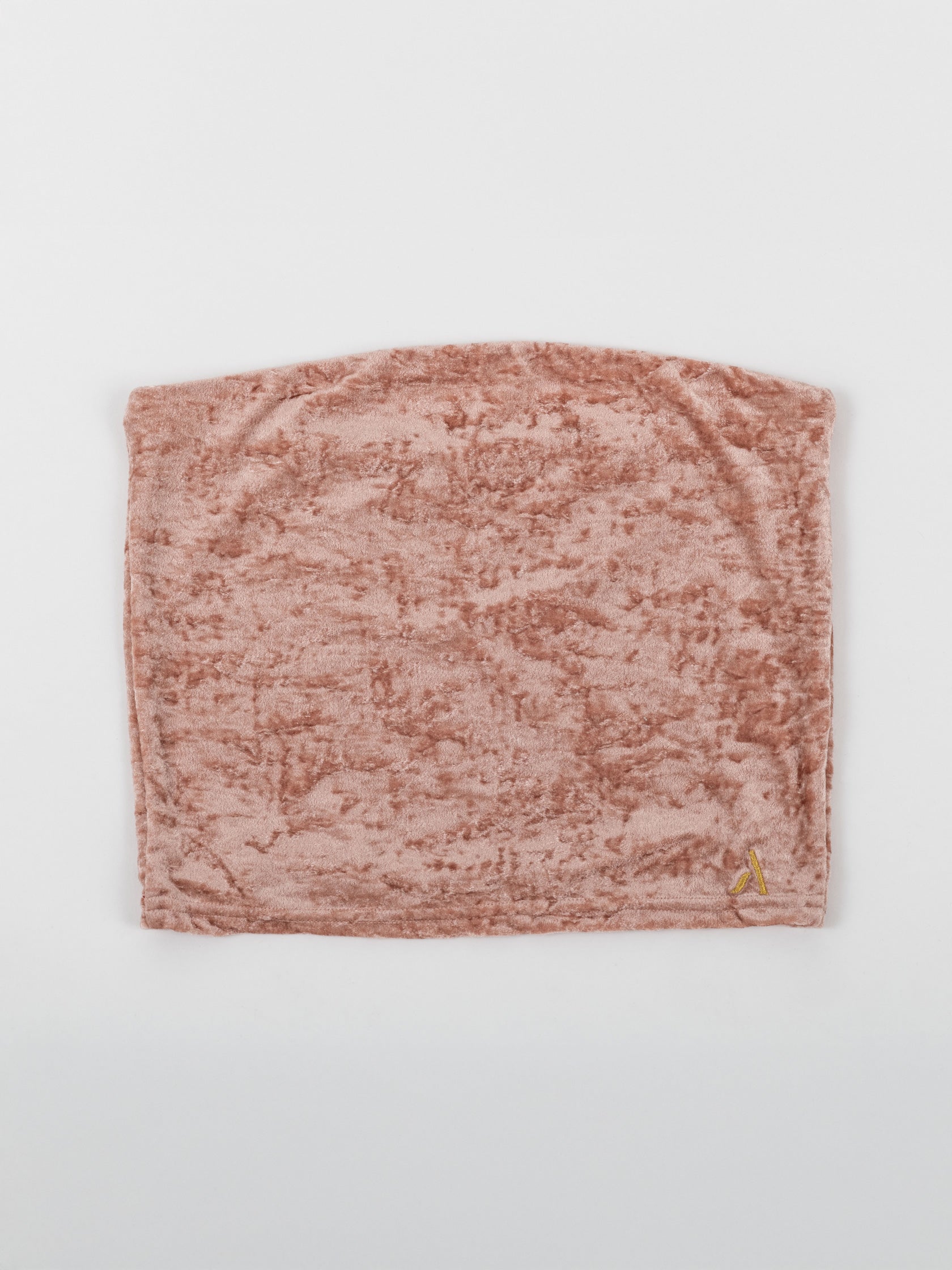 Top a fascia da pole dance in velluto rosa, stile lusso