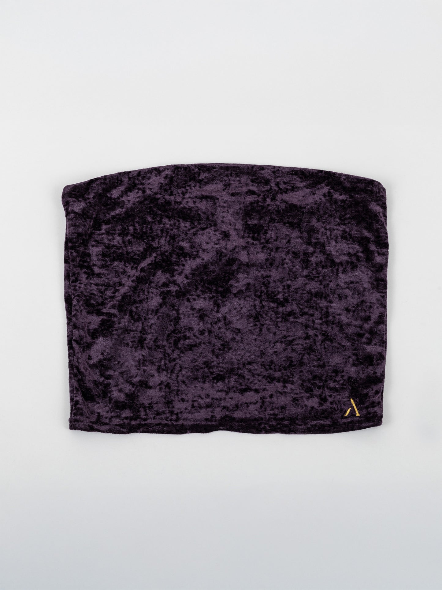 Top a fascia da pole dance in velluto viola, stile lusso