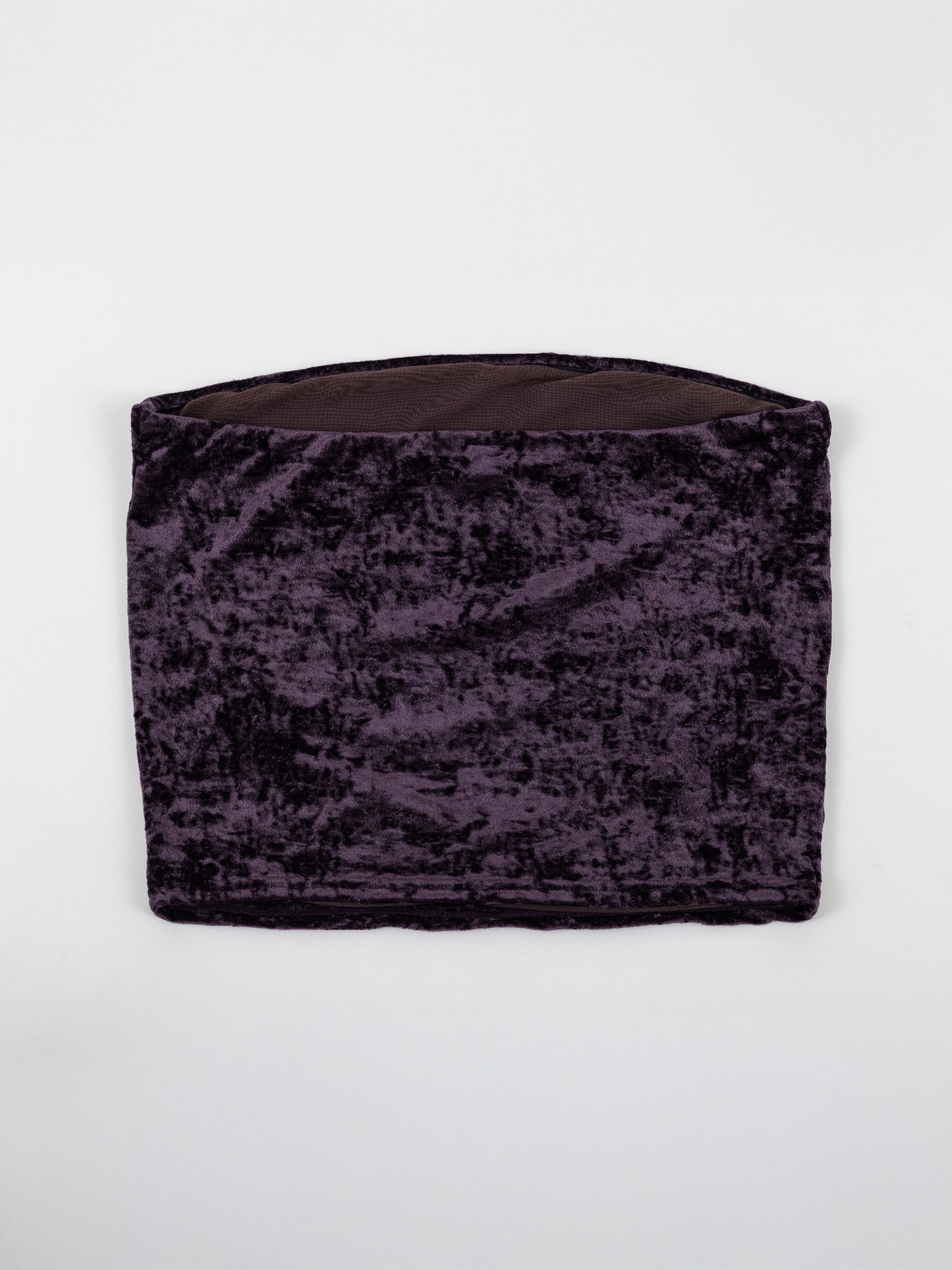 Top a fascia da pole dance in velluto viola, stile lusso