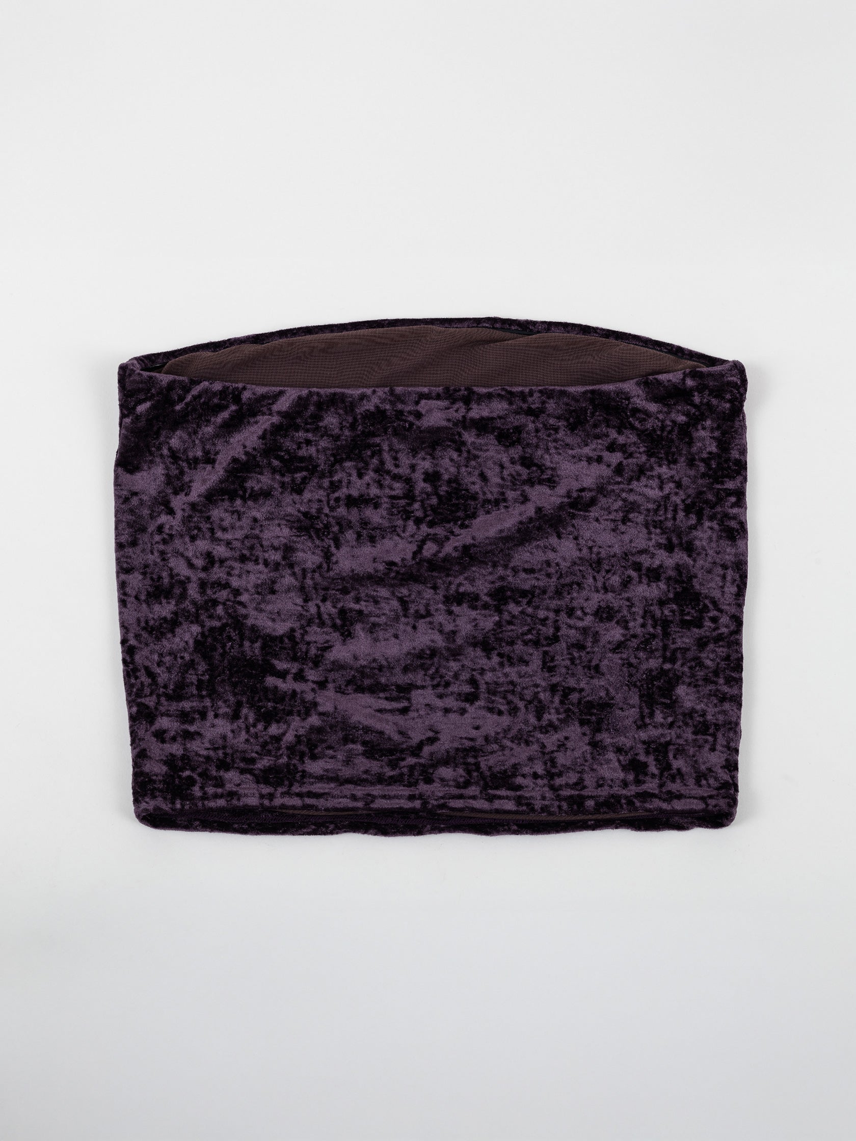 Top a fascia da pole dance in velluto viola, stile lusso