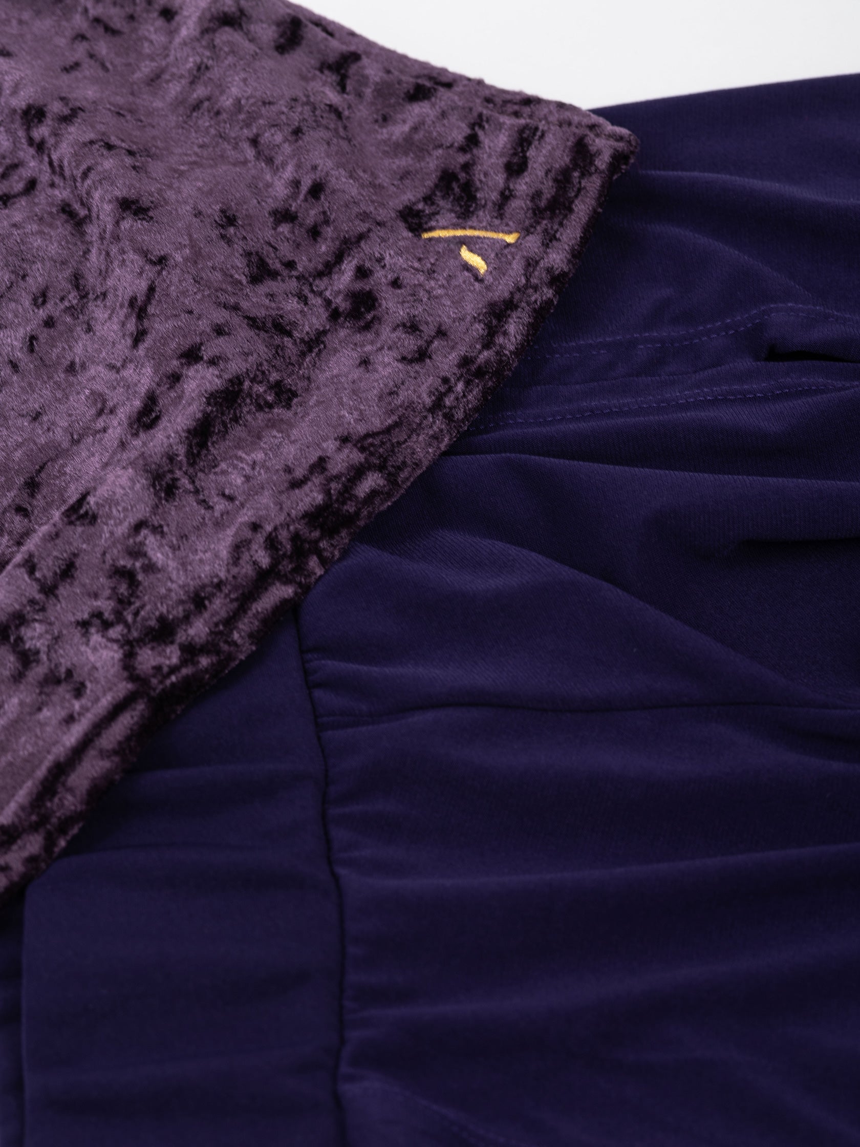 Top a fascia da pole dance in velluto viola, stile lusso