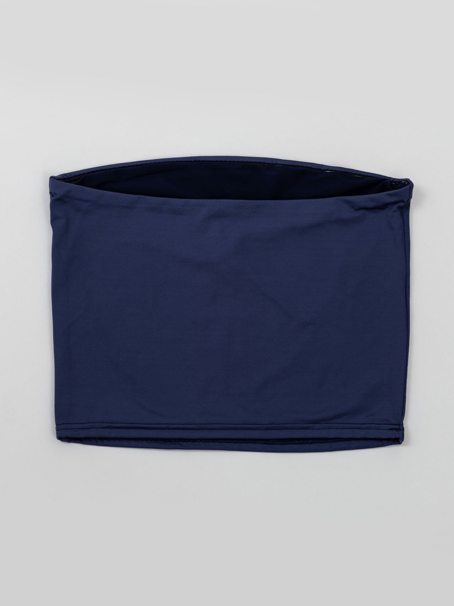 Top senza spalline da pole dance color blu 