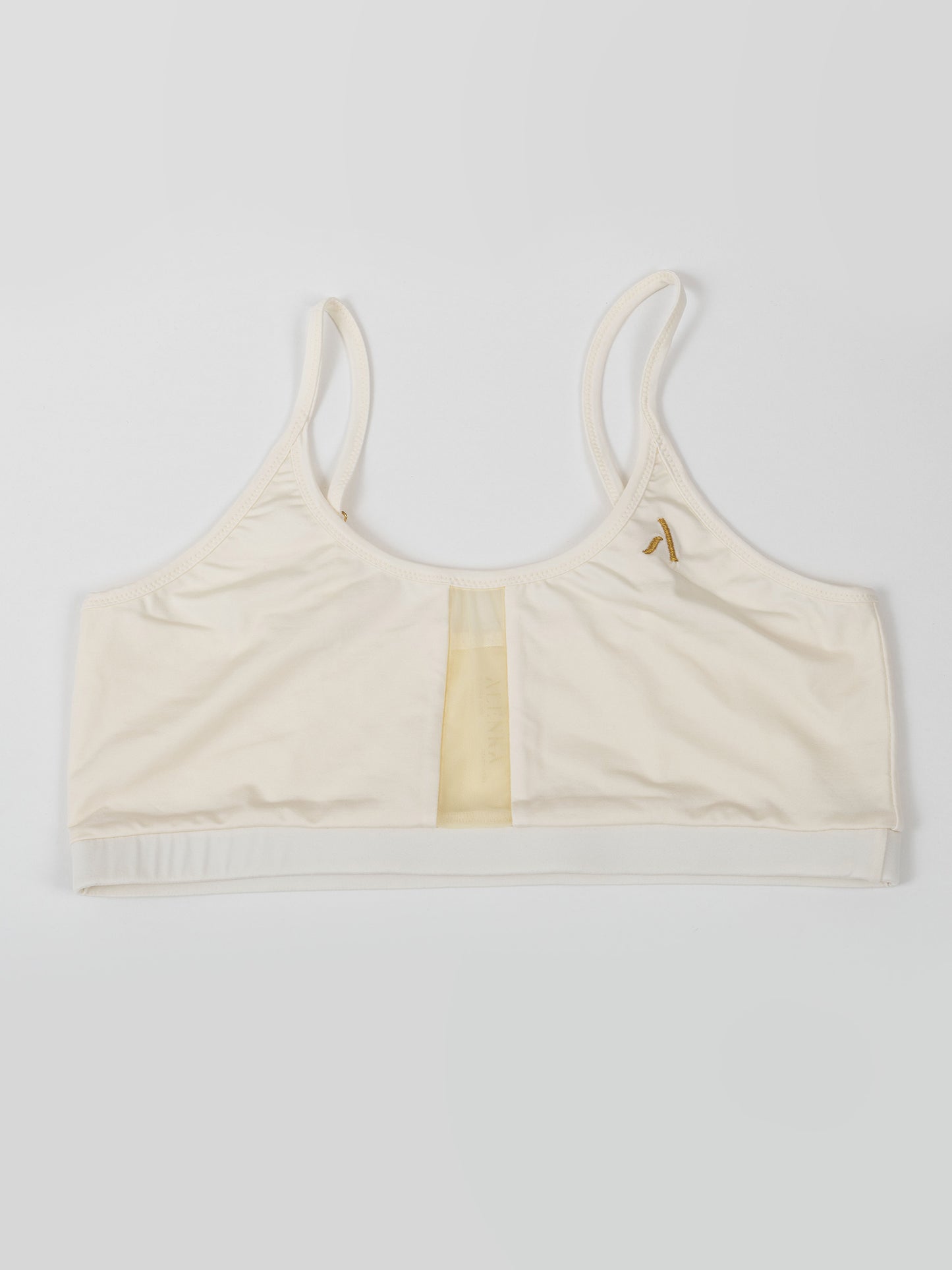 Top da pole dance bianco con inserti in rete