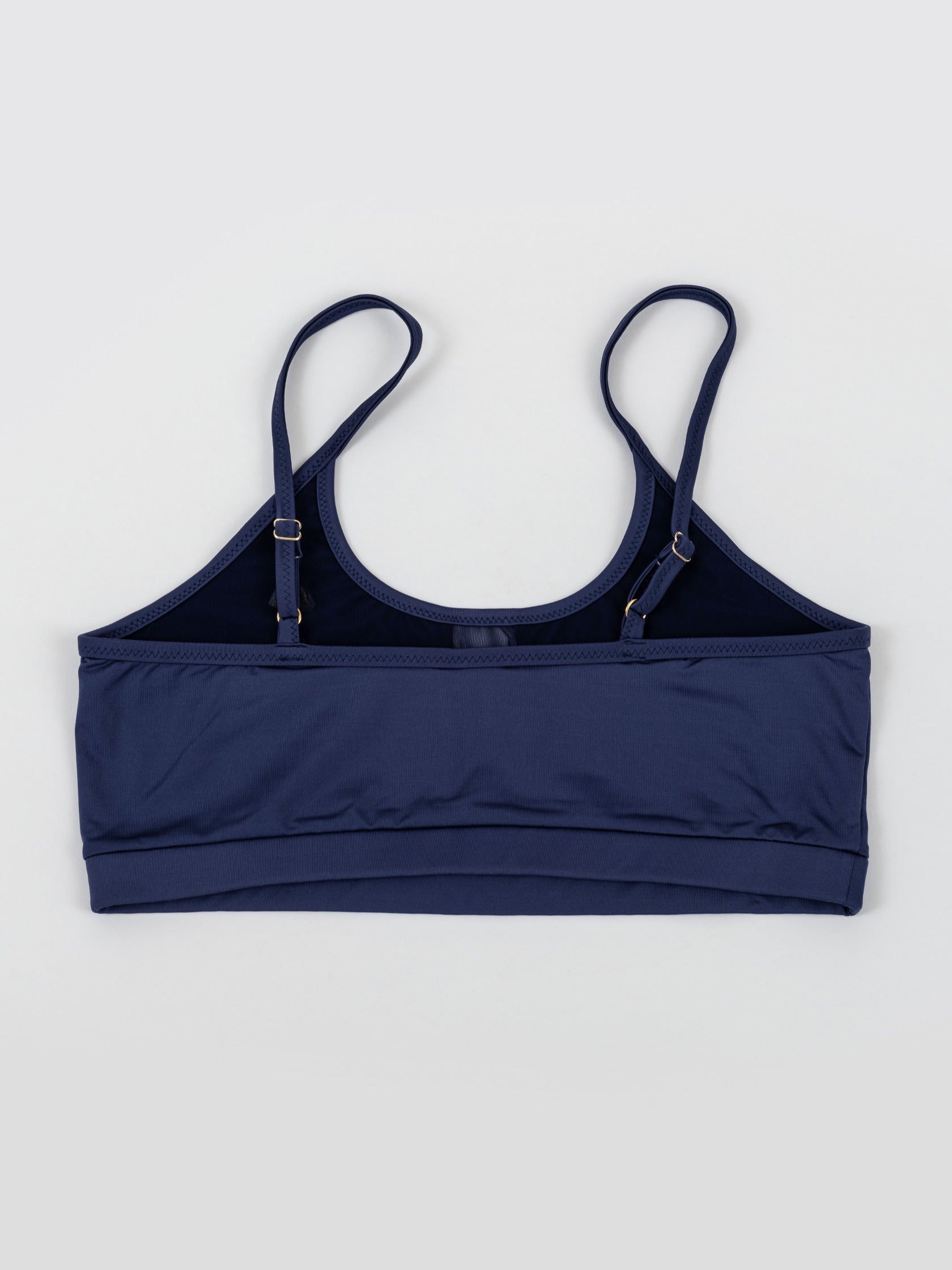 Top da pole dance blu con inserti in rete