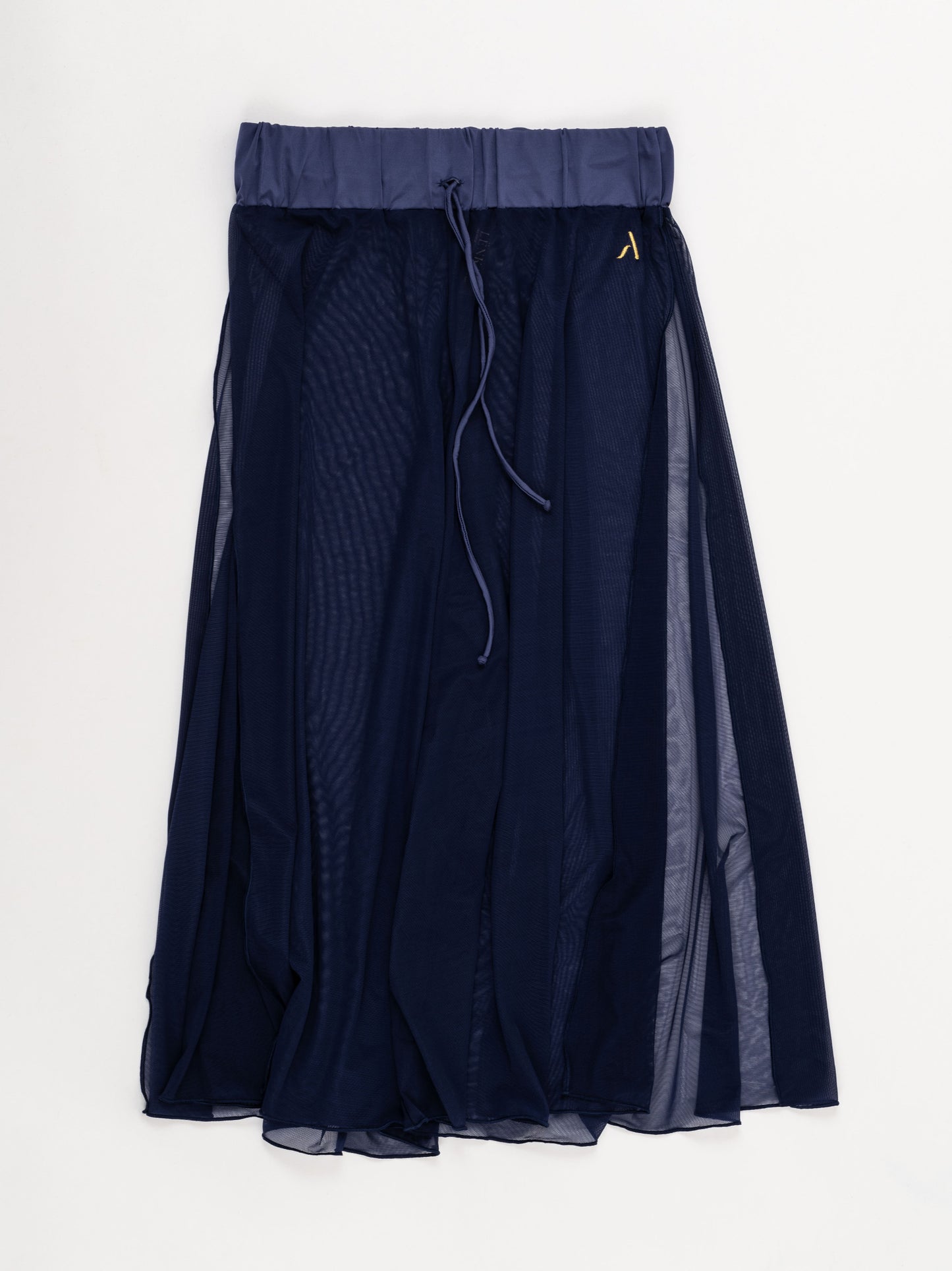 Pantaloni culotte da pole dance color blu in tulle mesh