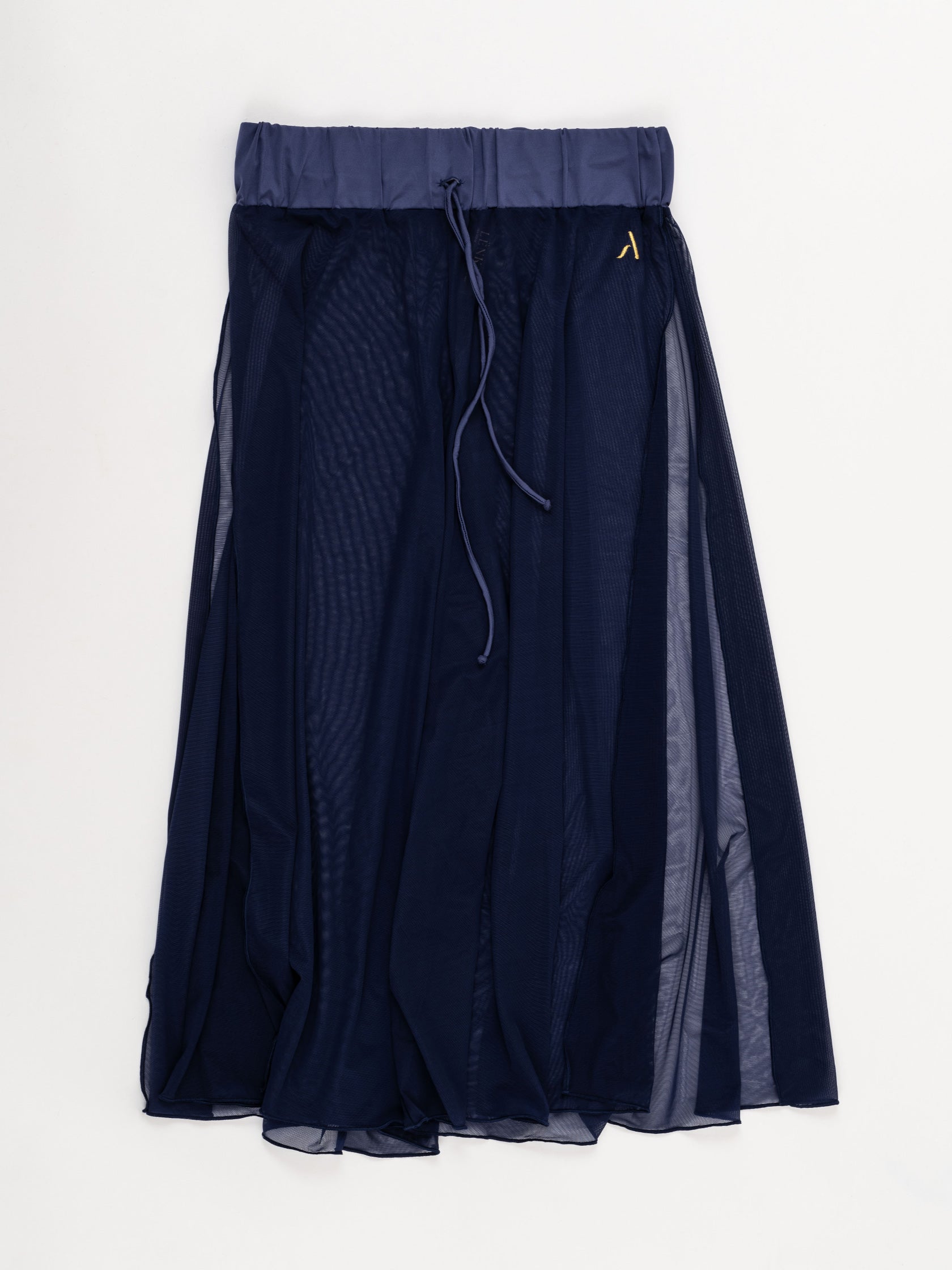 Pantaloni culotte da pole dance color blu in tulle mesh