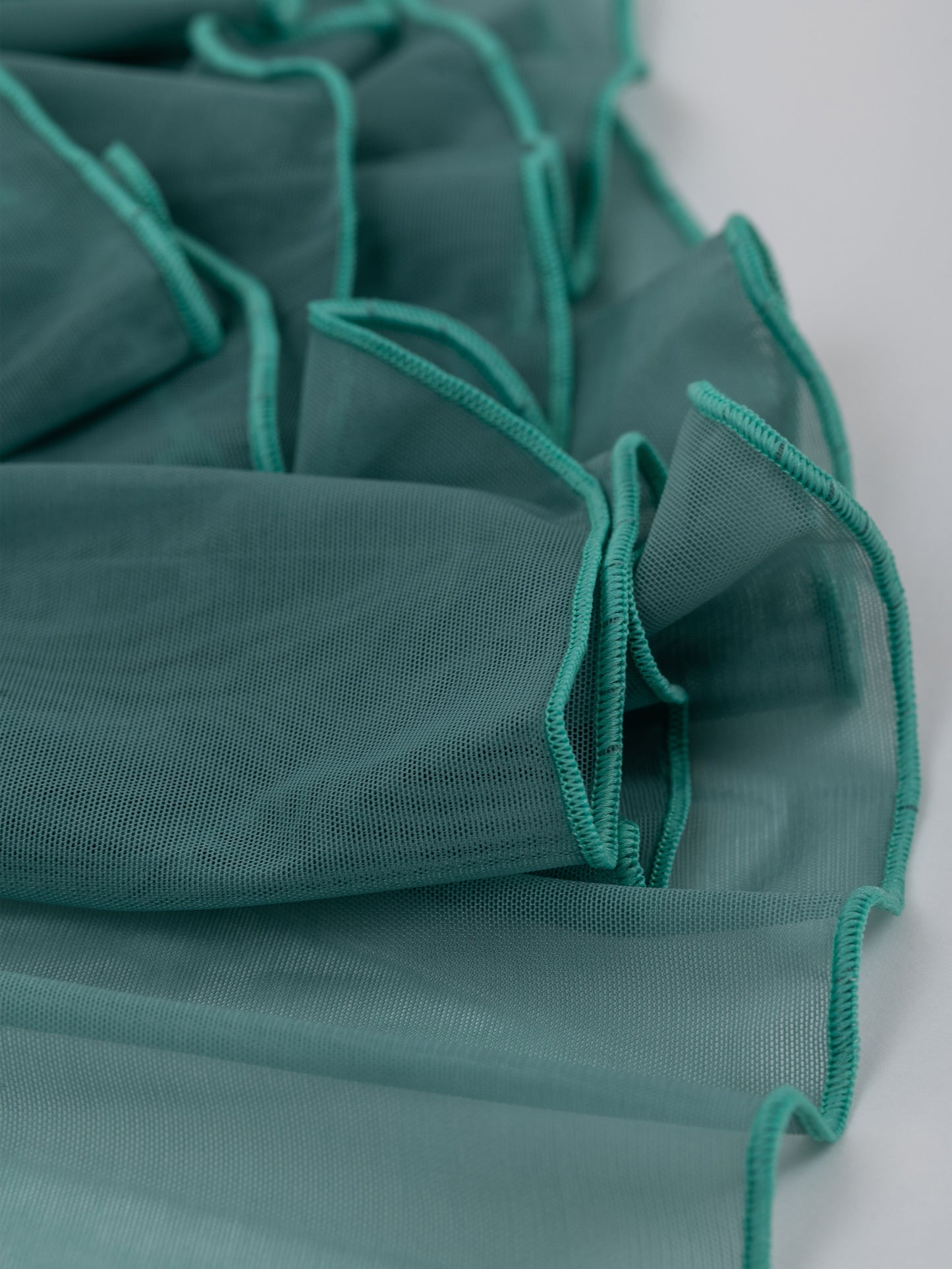 Pantaloni culotte da pole dance color bianco in tulle mesh